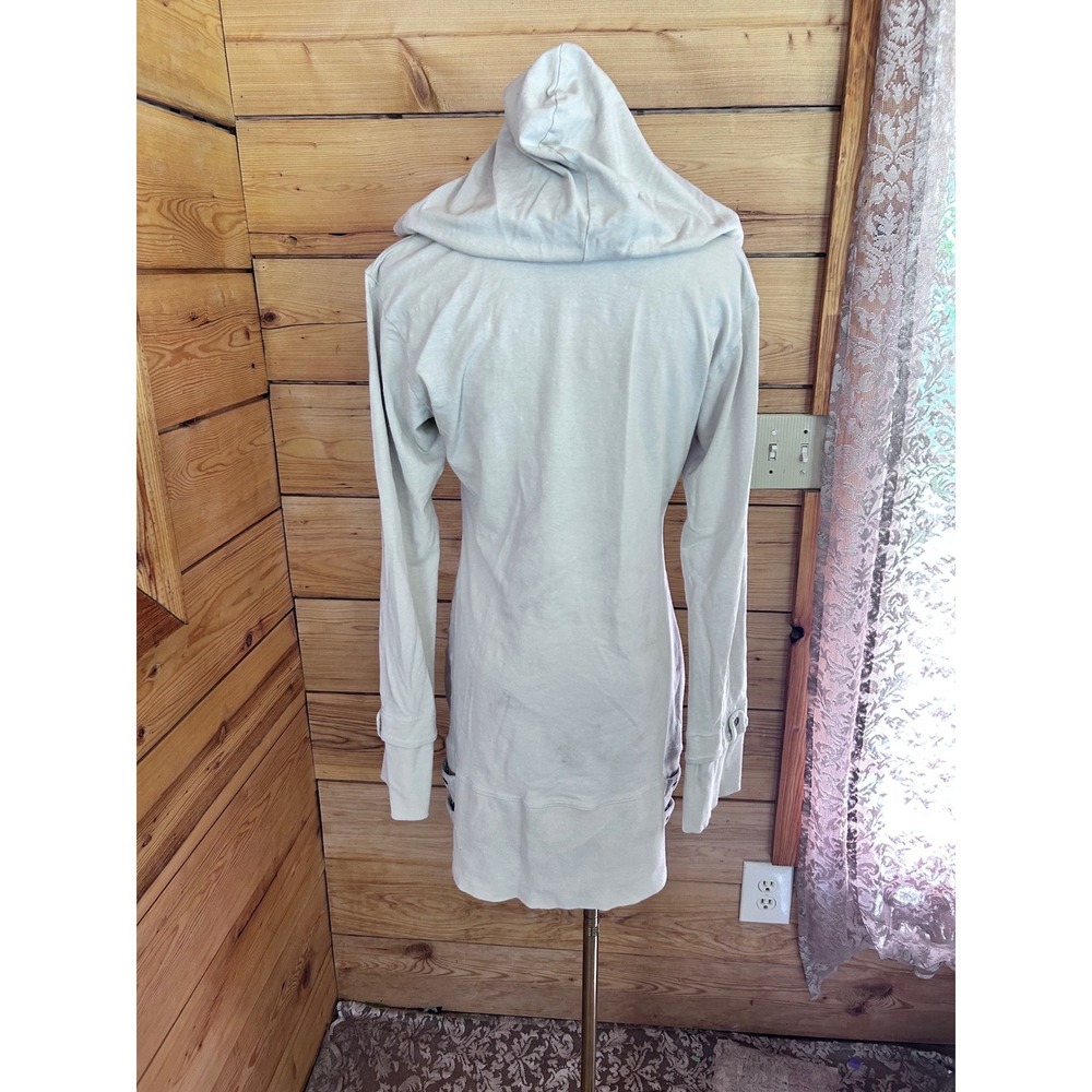 Hemp Organic Cotton Hoodie Dress Womens XLarge Grey Tunic Nomads Hemp Wear - Picture 6 of 10